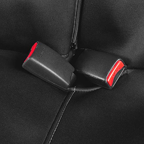 Motor Trend SpillGuard Car Seat Covers Full Set Waterproof – Neoprene Seat Protectors with Split Rear Bench, for Auto Truck Van and SUV