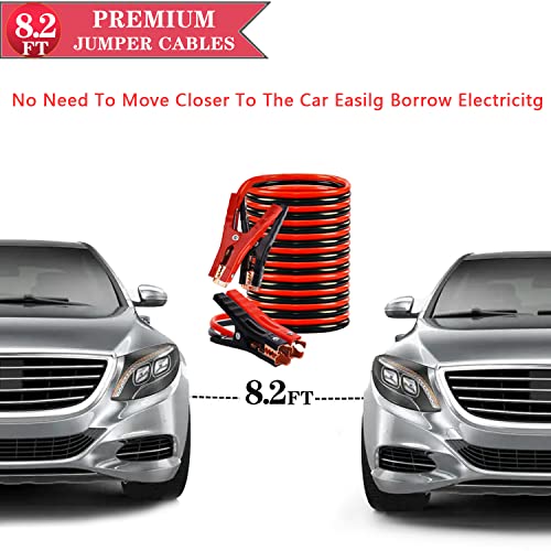 LIANXIN Roadside Emergency Car Kit-Safety Car Kit Car Emergency Kit with Jumper Cables Roadside Assistance Kit, Tow Rope, Safety Hammer, Reflective Warning Triangle,Car Tool Kit - color: Black