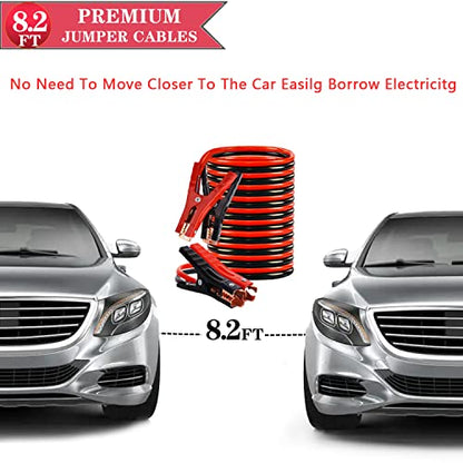 LIANXIN Roadside Emergency Car Kit-Safety Car Kit Car Emergency Kit with Jumper Cables Roadside Assistance Kit, Tow Rope, Safety Hammer, Reflective Warning Triangle,Car Tool Kit - color: Black