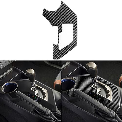 NVCNX Real Premium Carbon Fiber Car Center Console Automatic Transmission Gear Shift Panel Cover Decal Compatible with Toyota RAV4 2013 2014 2015 XLE LE Limited Interior Trim Accessories Black - B - color: 2013-2015 Gear Shift Panel Trim - B