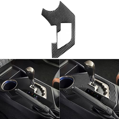 NVCNX Real Premium Carbon Fiber Car Center Console Automatic Transmission Gear Shift Panel Cover Decal Compatible with Toyota RAV4 2013 2014 2015 XLE LE Limited Interior Trim Accessories Black - B - color: 2013-2015 Gear Shift Panel Trim - B