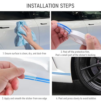 2 Rolls 32Ft Car Pinstripe Tape, Automotive Pinstriping Tape Stickers Vinyl DIY Stripes Pinstripe Emblems Trim Decals for Car, SUVs, Pickups, Motorcycle and Boat, Racing Stripes (Blue) - color: Blue-2