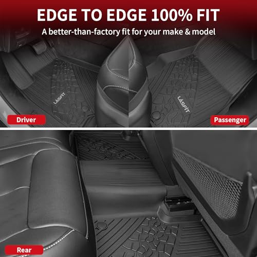 LASFIT Floor Mats & Trunk Mat for Jeep Grand Cherokee WL 2022-2025 2026 5-Seat (Include 4xe, NOT for L), All Weather TPE Custom Fit Car Mats Floor Liners Cargo Liner Cargo Mat Black - style: Grand Cherokee 5 Seats 22-26