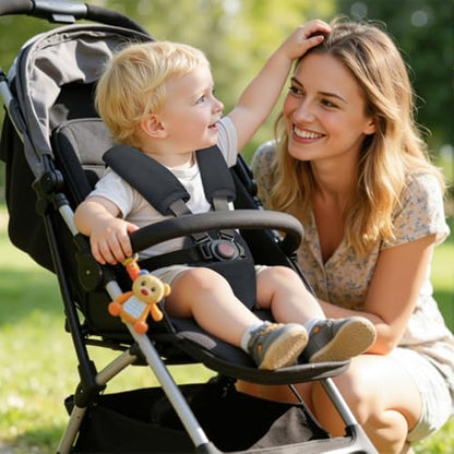 3 Pcs Car Seat Stroller Straps Pads for Baby, Newborn Soft Shoulder Strap and Crotch Covers, Universal Shoulder Straps Pads for Car Seat, Pushchair, High Chair (Black) - color: Black