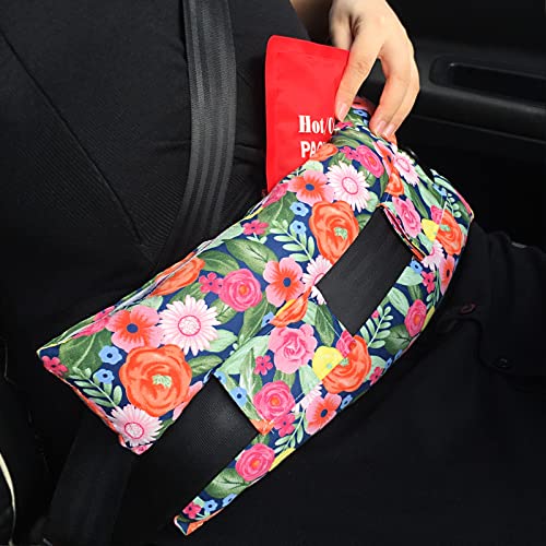 Hysterectomy Pillow Abdominal Post Surgery Pillows with Pocket Comfort for Ice Heat Packs Tummy Tuck Belly Incision Recovery Seatbelt Gifts Women Patients (Painting Flower) - color: Painting