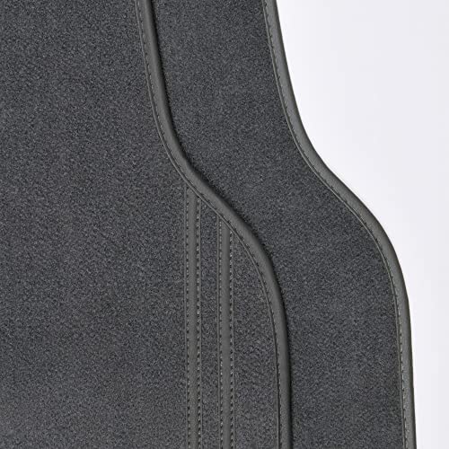 CAR PASS Car Floor Mats, Edge Leather Waterproof Car Mats with Double Stitch Line and Anti-Slip Backing Design, Fit 95% Automotive,SUVS,Sedan,Vans (Pure Gray) - color: Gray