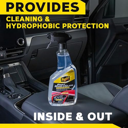 Meguiar's Paint, Dash & Glass - This Advanced Car Detailer is Perfect to Quickly Clean and Protect Your Car Inside & Out, Hydrophobic Boosted Car Cleaning for Paint, Plastic, Glass & More! 24 Oz Spray