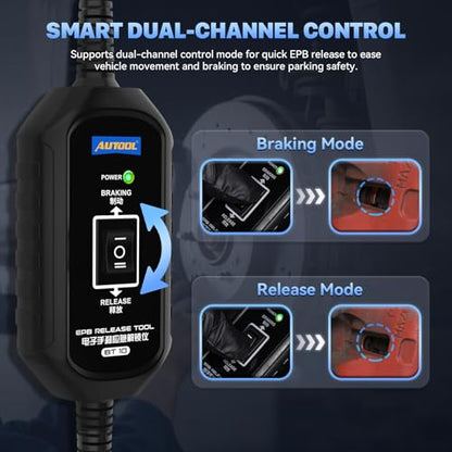 AUTOOL EPB Emergency Release Tool, Dual-Channel Brake & Reverse Control for Electronic Parking Brake Release and Reset, Electronic Parking Brake Tool