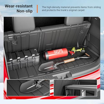 powoq Cargo Mat Compatible with 2014-2019 Toyota Highlander Trunk Mat Cargo Liner Back Seat Protector TPE Replacement for 2014-2019 Toyota Highlander Accessories (Trunk Mat with Backrest Mats) - size: Compatible With Toyota Highlander | 2014-2019