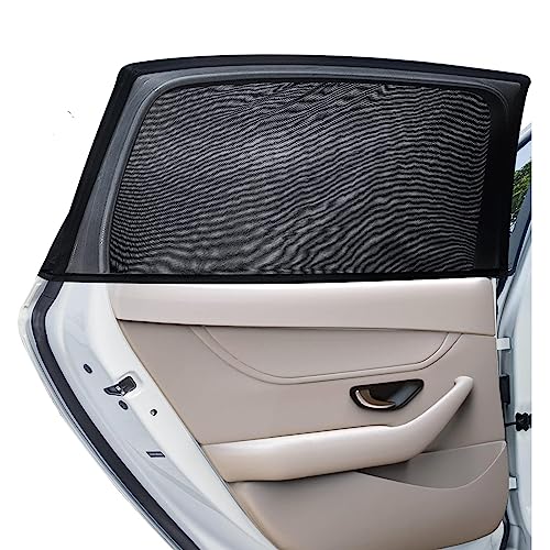 Kewucn 2 Pack Car Window Shades, Sun Rays Blocker & UV Protection for Baby Family Pet, Breathable Mesh Auto Window Covers, Elasticized Universal Window Screens for Most Cars (SUV Back 25.4''×25.2'') - size: Large SUV Back Seat