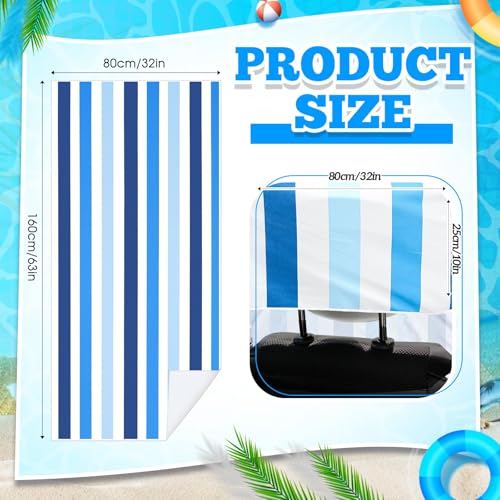 Hahafelt 2 Pack Car Seat Towel Covers with Storage Bag, 63 x 32 Inch Universal Non Slip Waterproof Sweat Protector for Car Truck, Gym Swimming Running, Machine Washable (Blue Vertical Stripes) - style: Blue Vertical Stripes
