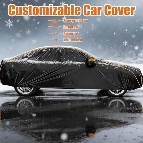 Outdoor Full Exterior Car Cover for Cournil Cournil1965, Car Tarp for Wind Dust Sun etc Protection, Tarpaulin Waterproof Dustproof Snowproof Waterproof All Weather - size: for Cournil Cournil1965