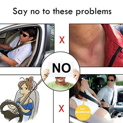 GAMPRO Car Seat Belt Pad Cover, 2-Pack Soft Car Safety Seat Belt Strap Shoulder Pad for Adults and Children, Suitable for Car Seat Belt, Backpack, Shoulder Bag - color: 2A