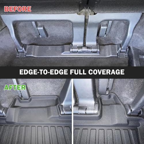 KUST Cargo Liner for Toyota Sienna 2021-2025 (with Spare Tire), Rear Trunk Cargo Mat All Weather Protection TPE Rubber Raised Edge - size: For 2021-2025 Sienna | Trunk Mat