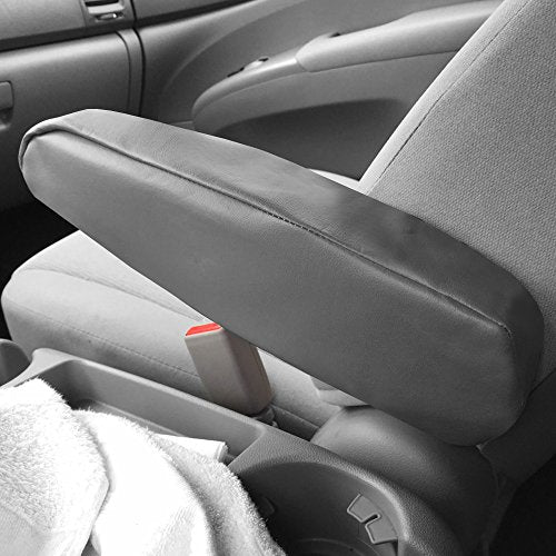 FH Group Premium Faux Leather Armrest Cover Semi-Universal Fit, One Pair, Set of 2 Gray - color: Gray, style: Armrest Cover