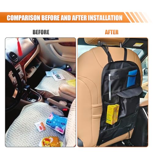 Car Backseat Organizer with 7 Storage Pockets, Waterproof Auto Seat Back Protector Kick Mat for Kids Toddlers, Large Capacity Universal Travel Accessories, Keep Vehicles Organized & Tidy (1PC) - size: 1PC
