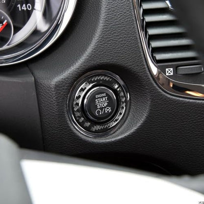 NVCNX Real Premium Carbon Fiber Accessories for Dodge Durango 2011-2020 2012 2013 2014 2015 2016 2017 2018 2019 Car Dash Push Engine Start Stop Button Ring Cover Interior Trim Sticker Decal 1PC - color: 2011-2020 Dash Push Engine Start Button Trim