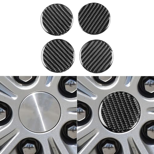 Black Carbon Fiber Compatible with Chevrolet/Chevy Malibu 2016 2017 2018 2019 2020 2021 2022 2023 2024 2025 Accessories Car Hub Center Cap Cover Exterior Trim Sticker Decal 4pcs - color: Hub Cap
