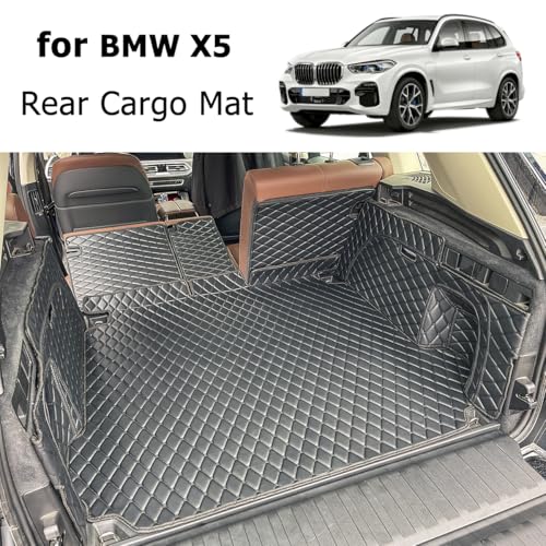 Cargo Mat Compatible with 2019-2026 BMW X5 Trunk Mat (and Rear Left and Right Side Panels) Cargo Liners for X5（Non 45e /7-Seats Models）