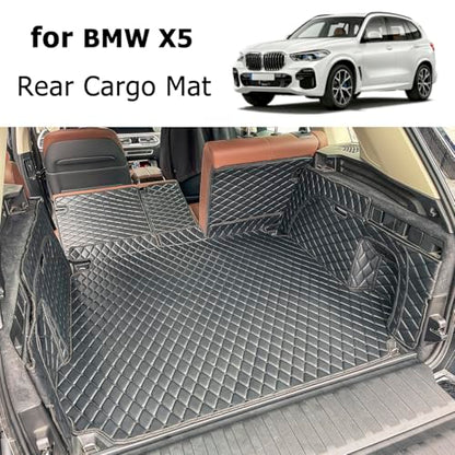 Cargo Mat Compatible with 2019-2026 BMW X5 Trunk Mat (and Rear Left and Right Side Panels) Cargo Liners for X5（Non 45e /7-Seats Models）