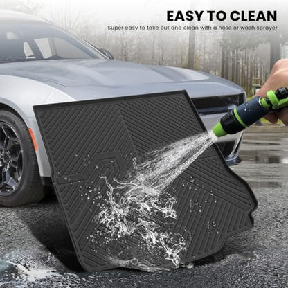 LASFIT Cargo Mat for Dodge Charger Daytona 2024 2025 Scat Pack & R/T (Fit 2-Door, Not for 4-Door), All Weather TPE Custom Fit Trunk Mats Cargo Liners, Black - style: 5) Charger Daytona | 2024-2025 | Trunk Mat