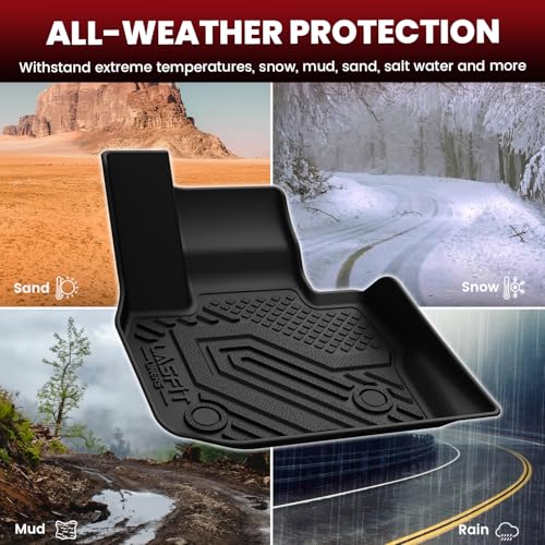 LASFIT Floor Mats & Cargo Mat & Backrest Mats for 2018-2024 BMW X3 30i M M40i M Competition Custom Fit TPE All Weather 1st & 2nd Row Car Mats and Trunk Liners Accessories - size: 2) X3 2018-2024 | Full Set with Backrest Mats