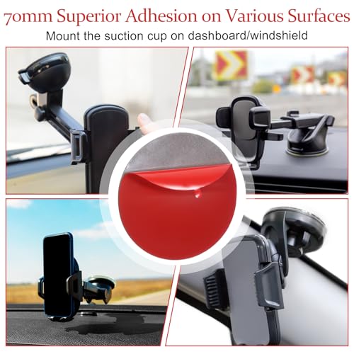 Dash Cam Adhesive 4pcs Heat Rresistant Adhesive Sticky Pads for Car Phone Mount Double Sided Adhesive-Pads for Car Windshield Dashboard Cellphone Mount GPS EZ Pass