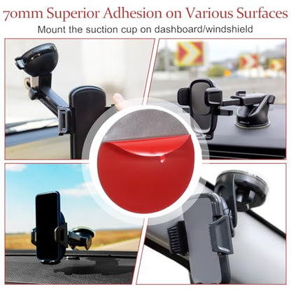 Dash Cam Adhesive 4pcs Heat Rresistant Adhesive Sticky Pads for Car Phone Mount Double Sided Adhesive-Pads for Car Windshield Dashboard Cellphone Mount GPS EZ Pass