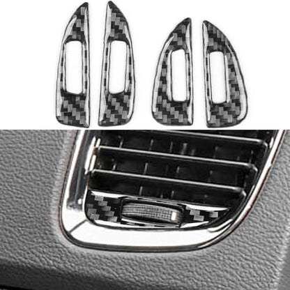 NVCNX Real Premium Carbon Fiber Accessories for Dodge Durango 2011-2020 2012 2013 2014 2015 2016 2017 2018 2019 Car Dash Air Vent Cover Interior Trim Sticker Decal 4PCs - color: 2011-2020 Dash Air Vent Trim