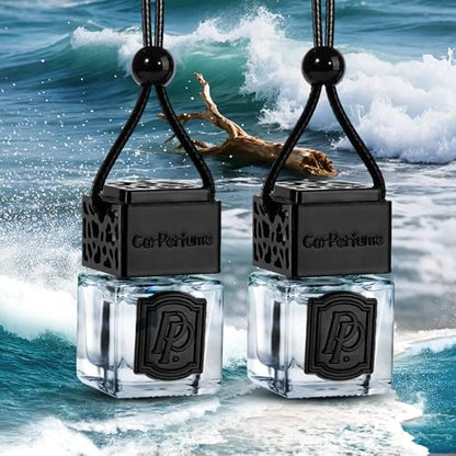 Luxury Perfume Scented Car Air Freshener for Summer - Hanging Essential Oil Diffuser with 90-Day Long-Lasting Fragrance, Non-Toxic & Eco, Premium Gift for Men/Women(Pacific Ocean Breeze, 2 x 8ml) - color: Pacific Ocean Breeze