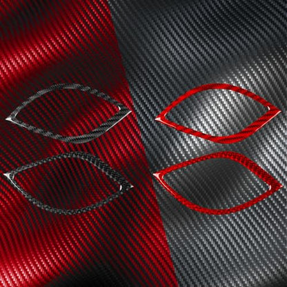 Trim Central Console Side Vent Frame Car Stickers Decals Compatible with Hyundai Genesis Coupe 2013 2014 2015 2016 Interior Accessories Real Carbon Fiber - color: Central Vent