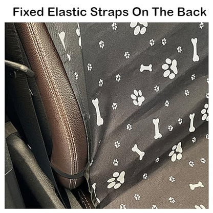 Dog Car Seat Cover for Back Seat，Back Seat Pet Cover for Daily Life, Convenience Waterproof & Nonslip Seat Covers for Pet (Black - Footprint) - color: Black - Footprint