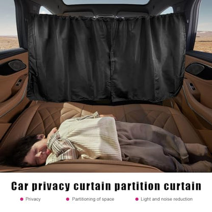Ohleats Car Divider Curtain, Automotive Privacy Blackout Divider Curtain for Sleeping & Camping, Removable Vehicle Sunshade Screen Blocks Heat, UV Rays, Universal Car Accessories - size: 1 PCS