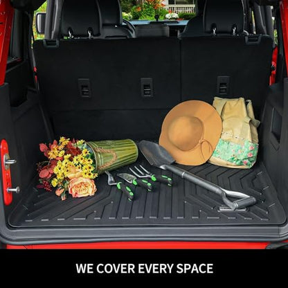 OEDRO Cargo Liner Fit for 2010-2024 Toyota 4Runner Standard Cargo Mats (No 3rd Seat or No Sliding Cargo Deck), All Weather Protection Custom Fit 4Runner Cargo Trunk Liners - style: 10-24 5 Passenger Cargo Mats