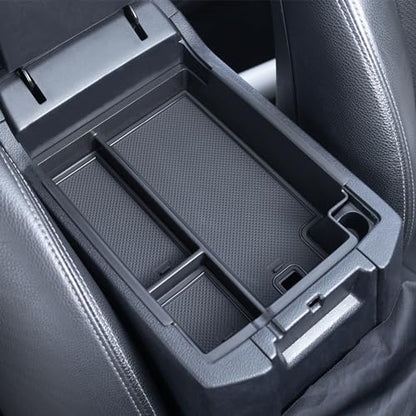 JKCOVER Center Console Full Organizer Tray Compatible with Toyota 4Runner 2010-2020 2021 2022 2023 2024 Accessories,Insert Armrest Box Secondary Storage ABS Black Materials - color: Full tray