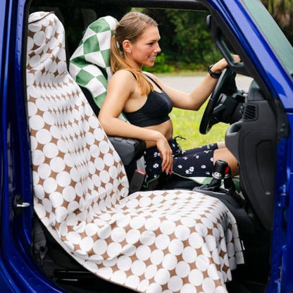 Sprints Athletic Running Towel, Full-Sized, Car Seat Cover - Performance Microfiber (Kaleidoscope Cream) - color: Kaleidoscope Cream