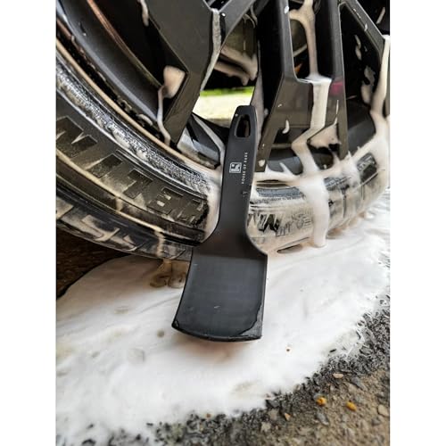 Thor Tire Scrub Brush – Heavy-Duty Tire Cleaning Brush for Detailing, Deep-Clean Bristles for Removing Dirt & Road Grime, Ergonomic Grip, Professional Car Care Tool