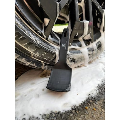 Thor Tire Scrub Brush – Heavy-Duty Tire Cleaning Brush for Detailing, Deep-Clean Bristles for Removing Dirt & Road Grime, Ergonomic Grip, Professional Car Care Tool