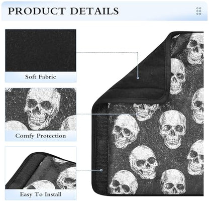 Bolaz Skeleton Soft Seat Belt Cover Pad Seatbelt for Baby Kids Cushion Shoulder Strap Pads Flannel 2Pcs - color: Skeleton, size: Small