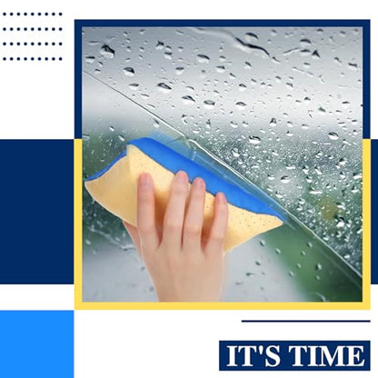 BBTO 10 Pack Car Windshield Defogger Sponge Window Cleaner Tool No Scratch Large Windscreen Sponge Bulk Absorbent Mirror Car Glass Washing for Bug Tar Remover Scrubber Detailing Motorcycle