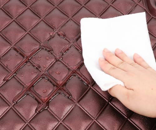 Universal Trim-to-Fit Car Floor Mats for Cars Trucks SUVs Rubber Non-Slip Waterproof All Weather Protection Floor Liner-Burgundy - color: Burgundy