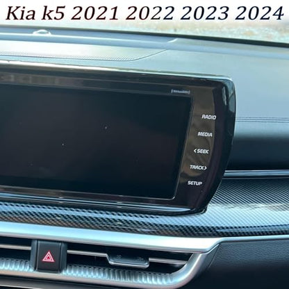 Center Contro Side Trim, for Kia K5 2021 2022 2023 2024, Dashboard Center Contro Trim Car Sport Accessories - Carbon Fiber - color: carbon fiber