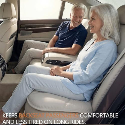 A leather rear seat cushion specially designed for cars - made by hand - can relieve pain in the buttocks, pressure points, and sciatic nerve. | Rear seat cover (Off White, Rear Seat Cushion) - color: Off White, size: Rear Seat Cushion