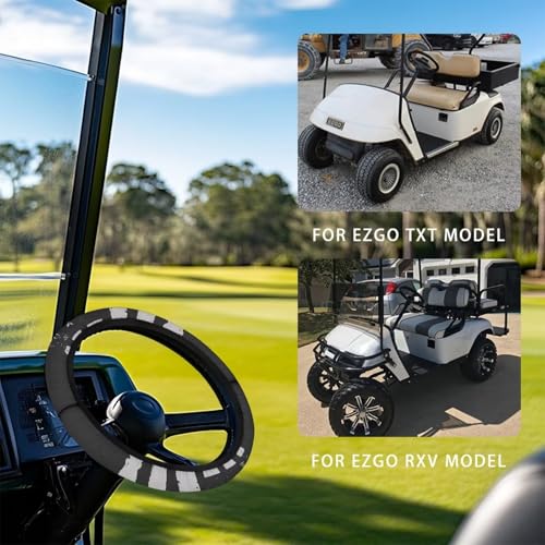 4th of July Golf Cart Steering Wheel Golf Cart Steering Wheel Fit 13-14 Inch Car Anti-Slip Car Accessories Steering Wheel Cover Odorless Breathable Wrap Cover Sweat Absorption - color: 4th of July Black
