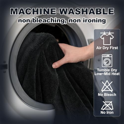 Car Drying Towel (28" x 36"),1500 GSM Double Sided Microfiber Drying Towels for Cars,Highly Absorbent,Leaving no Marks,no Shedding,Easy to Clean - size: Pack of 1