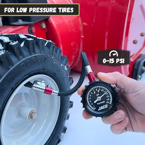 JACO ElitePro-X Low Pressure Tire Gauge with Lightning Chuck (0-15 PSI) - size: 0-15 PSI