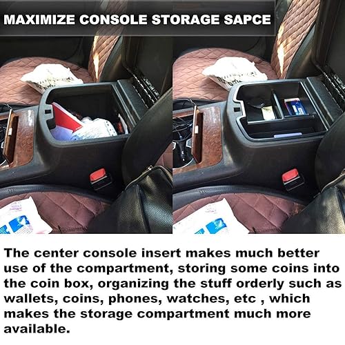 EDBETOS 07-14 Full Size Trucks Center Front Floor Console Compatible with Chevrolet Avalanche Tahoe Silverado Suburban 1500 2500 Sierra Pickup Truck Yukon & XL/Denali 19166288