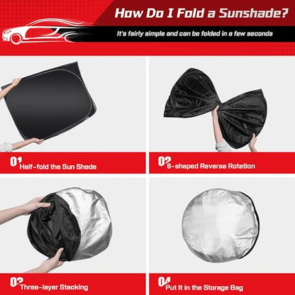 ARISMOTOR Windshield Sun Shade for Hyundai Ioniq 6 2023-2025 2026, Custom Fit Foldable Front Window Sunshade Sun Visor Protector, Block UV Rays Keep Your Car Cooler - size: For Hyundai Ioniq 6 2023-2026