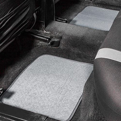 FH Group F14403GRAY Gray Carpet Floor Mat with Heel Pad (Deluxe) - color: Gray