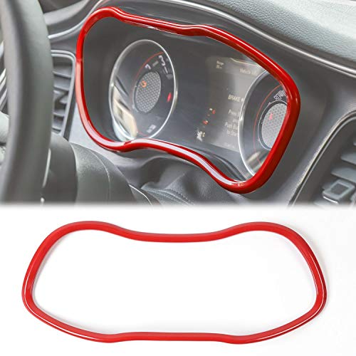 Voodonala for Challenger Dash Trim Dashboard Decoration Red Accessories for Dodge Challenger 2015 up (Red) - color: Red
